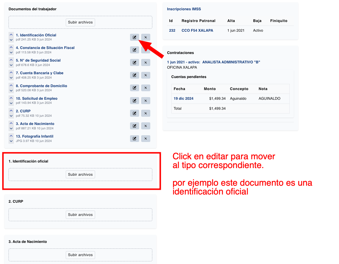 Poder categorizar documentos