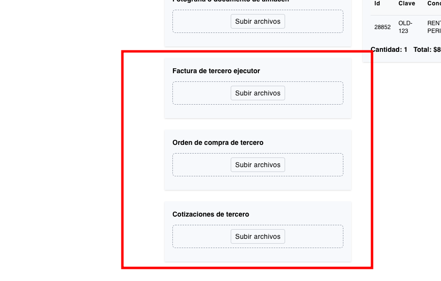 Ahora se pueden adjuntar documentos de tercero a la OC