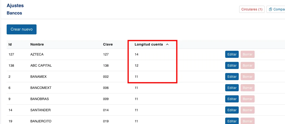 Mejorar la validación de cuentas bancarias